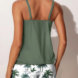 Tankini Tropical Impressão de Palmeira