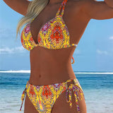 Biquíni Halter Colorido