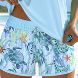 Joana - Tankini com estampa e abertura lateral