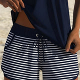 Tankini Listrado Simples com Shorty