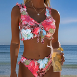 Bikinis Blumen Leopardo Patchwork