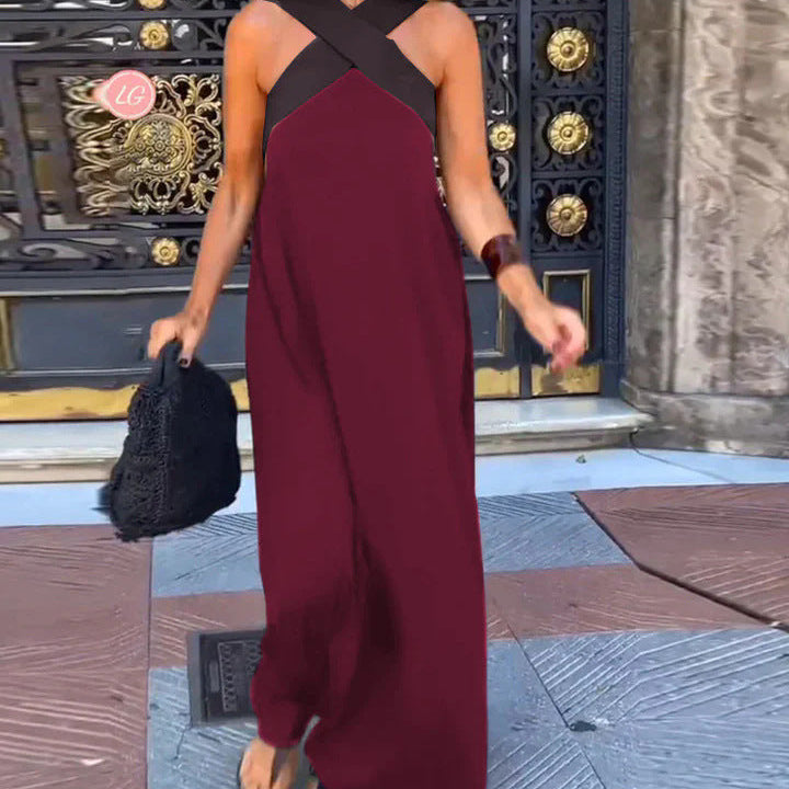 Ariana - Vestido maxi cruzado, respirável e confortável