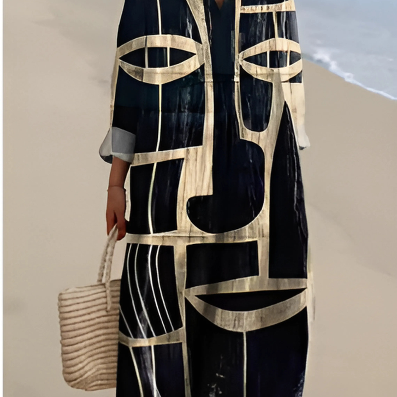 Luana - Vestido com Estampa Prismática