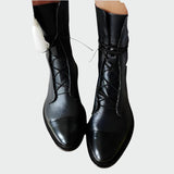 Botas de couro ortopédicas
