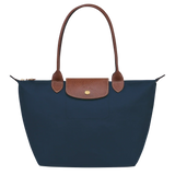 Longchamp - Tote Médio Le Pliage, Azul-marinho