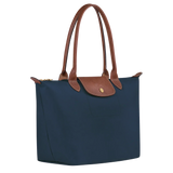 Longchamp - Tote Médio Le Pliage, Azul-marinho
