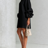 Amara - Mini Robe Elegante com Botões Florais