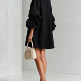 Amara - Mini Robe Elegante com Botões Florais