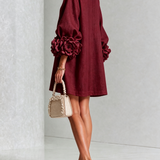 Amara - Mini Robe Elegante com Botões Florais
