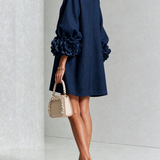 Amara - Mini Robe Elegante com Botões Florais