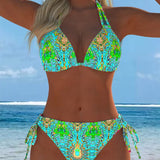 Biquíni Halter Colorido
