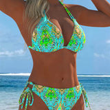 Biquíni Halter Colorido
